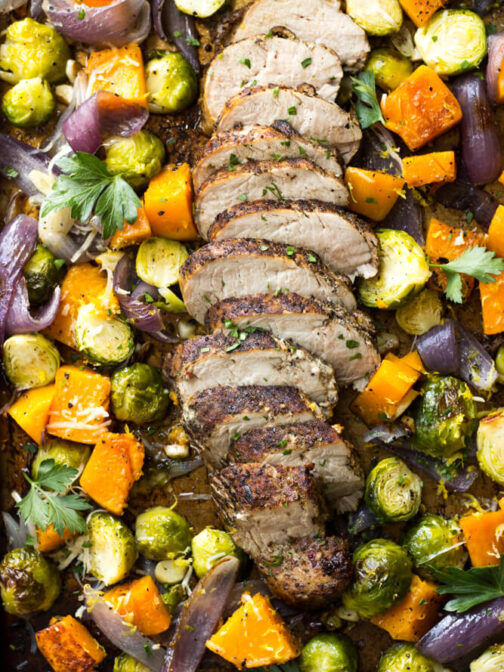 Pork Tenderloin with Roasted Vegetables - Little Broken