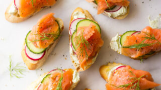 Cream Cheese, Smoked Salmon & Cucumber Crostini - COBS Bread USA