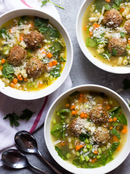 Easy Italian Wedding Soup Recipe with Frozen Meatballs Little Broken