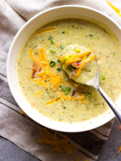 Easy Broccoli Cheese Soup with Milk - Little Broken