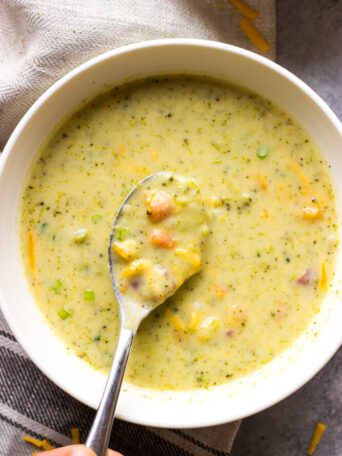 Healthy and Easy Broccoli Potato Soup - Little Broken
