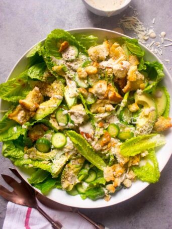 Brussels Sprouts Caesar Salad [Step-by-Step] - Little Broken