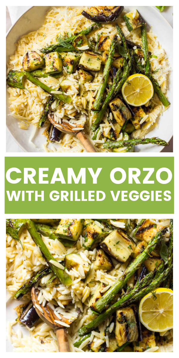 Grilled Vegetable Orzo - Little Broken