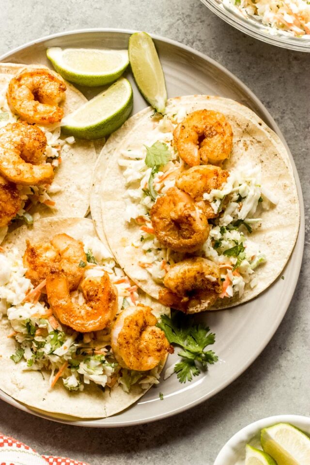 How to Make Easy Spicy Shrimp Tacos - Little Broken