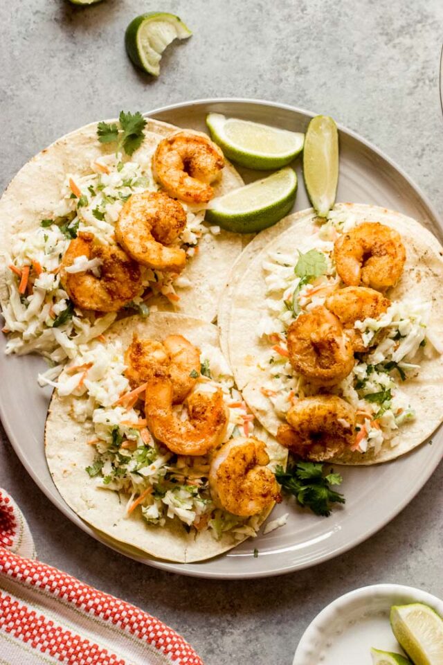 How to Make Easy Spicy Shrimp Tacos - Little Broken