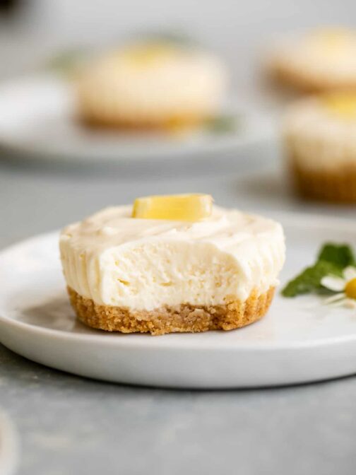 No-Bake Mini Lemon Cheesecake - Little Broken