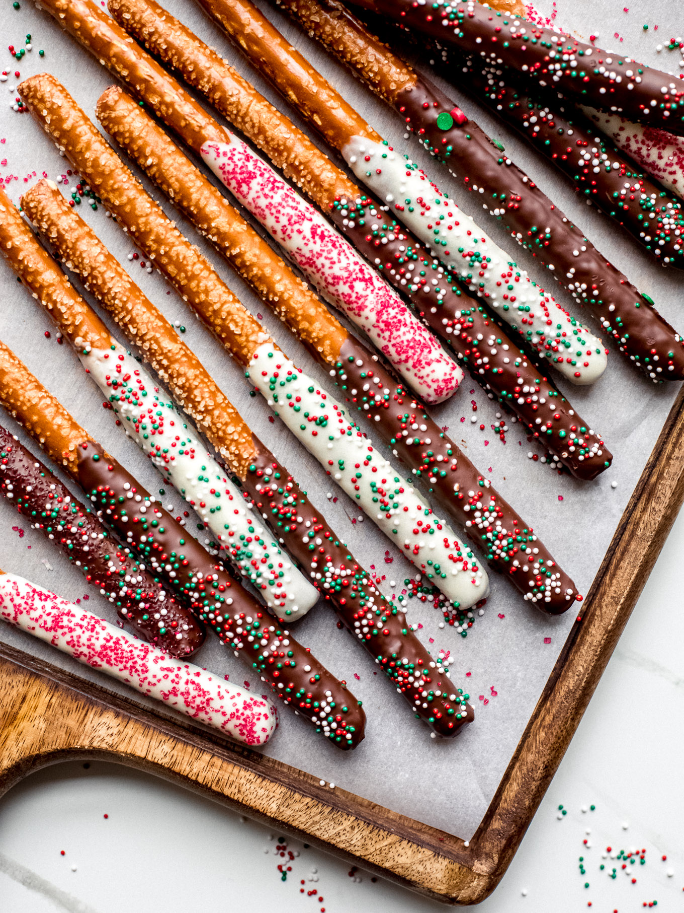 Chocolate Pretzels With Toppings