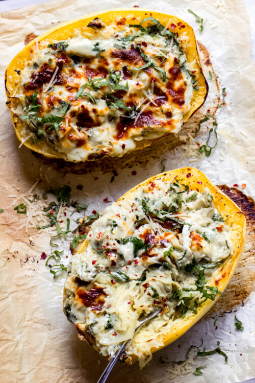 Twice Baked Spaghetti Squash - Little Broken