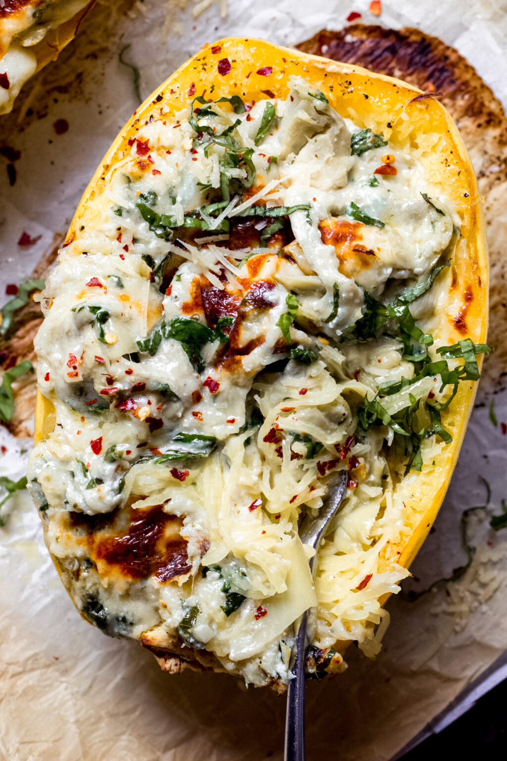 Twice Baked Spaghetti Squash - Little Broken