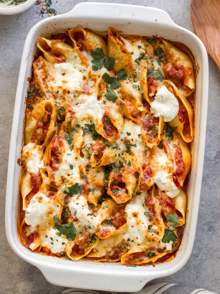 Italian Sausage Stuffed Shells - Little Broken