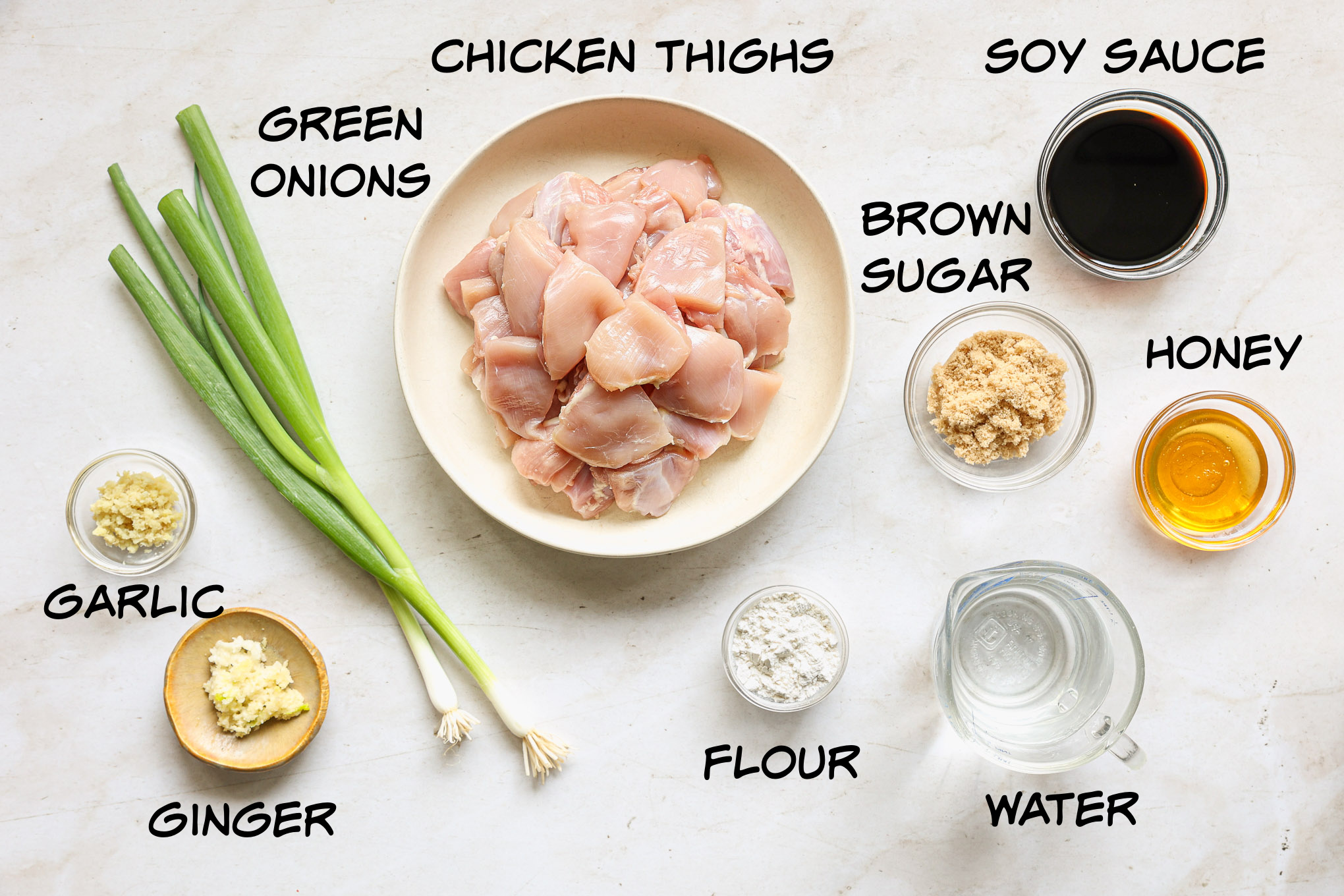 ingredients to make chicken teriyaki.